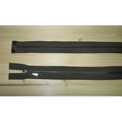 Kostenný zips zelená 3mm deliteľný jednosmerný 70cm