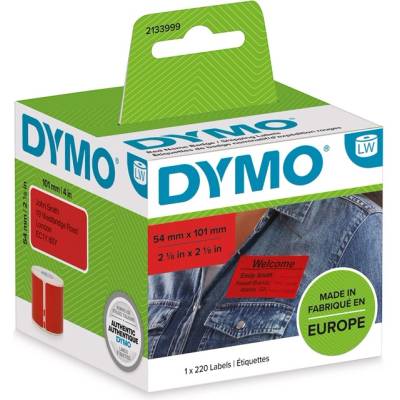 DYMO LW етикети за доставка / име 54x101mm червени. Ролка от 220 етикета (2133399)