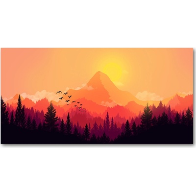 Fotoobraz na skle horská krajina 100x50 cm