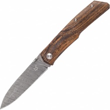 Fox Knives Terzuola Damasteel Blade, Bocote Wood Handles, Nylon Pouch FX-525DB