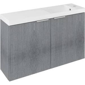 SAPHO Latus - Шкаф за мивка X 79x50x22 см, 2 врати, сребрист дъб LT110-SET03 (LT110-SET03)