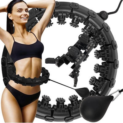 Trizand 25208 Hula hoop se závažím černý – Zboží Mobilmania