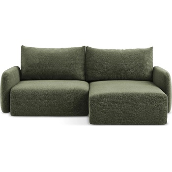 makamii Зелен разтегателен ъглов диван с място за съхранение (десен ъгъл) Kalena - Makamii (KALENA_RCF_38_P1_C6)