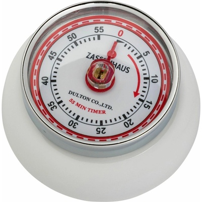 Zassenhaus 72242 Speed Retro Kuchynská magnetická minútka biela / priemer 7 cm (72242)