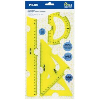 MILAN Чертожен комплект Acid Flex & Resistant, 4 части, жълт (1030160009)