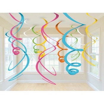 Amscan Špirála plastová 12 kusov, dĺžka 55,8 cm