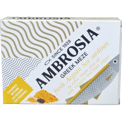 Vialco Ambrosia sardinky v extra panenském olivovém oleji s kurkumou a černým pepřem 95 g