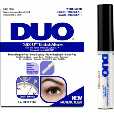 Duo Quick Set Adhesive Latex & Formaldehyd Free Šetrné lepidlo na obloučkové řasy čiré 5 g