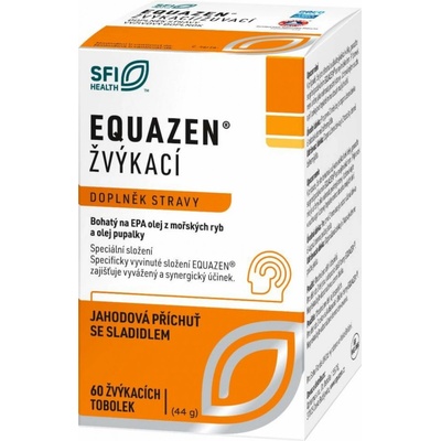 Equazen s jahodovou příchutí 60 žvýkacích tobolek