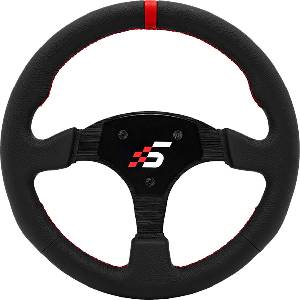 Simagic Round-Shaped Steering wheel without HUB (P-330R(LEATHER)) - cybertrade