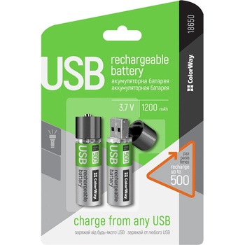 ColorWay USB 1200mAh 2ks 18650
