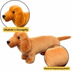 LEAN Toys Plush Mascot Cuddly Toy Dog Dachshund Light Brown 25cm