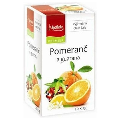 Apotheke Premier čaj Pomeranč s guaranou 20 x 2 g