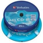 Verbatim CD-R(25-Pack)Шпиндел/Кристал/DLP/52x/700MB (43352)