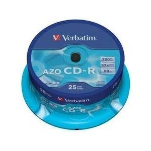 Verbatim CD-R(25-Pack)Шпиндел/Кристал/DLP/52x/700MB (43352)