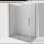 Mexen Velar плъзгаща се душ кабина 150 x 85 см, прозрачна, четкан мед - 871-150-085-01-65 (871-150-085-01-65)