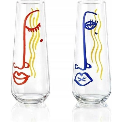 Bohemia Crystal Skleničky na šampaňské čiré 2 x 250 ml