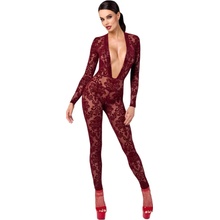 Noir Handmade F382 Kink Royal Catsuit Burgundy