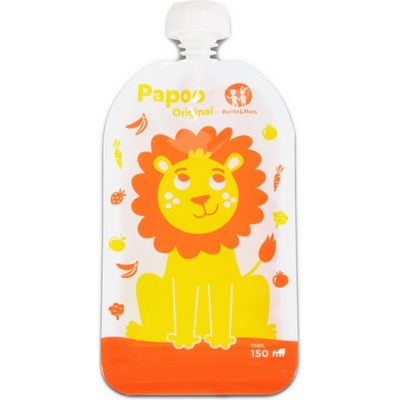 Petite&Mars Papoo детски храни в пауч опаковка Lion 6x150ml