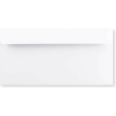 Bílá obálka s rovnou klopou 110x220 mm (DL)
