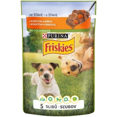 Friskies Adult kuracie a mrkva v šťave 85 g