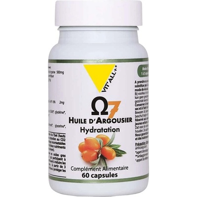 Vit’All+® Масло от облепиха /морски зърнастец 500 mg (източник на омега 3, 6, 7, 9) 60 капсули | Vit’All+® (678622 (OME7) VP)