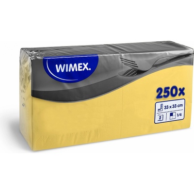 Wimex Ubrousek PAP FSC Mix 2V žlutý 250ks 33x33cm