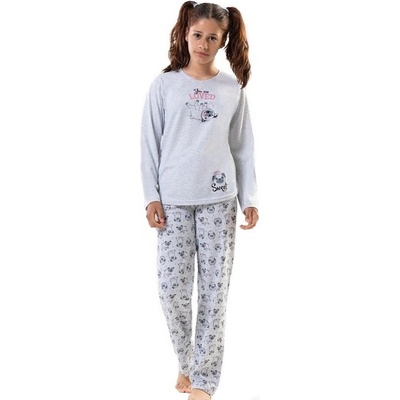 Dívčí pyžamo 1F0778 šédé