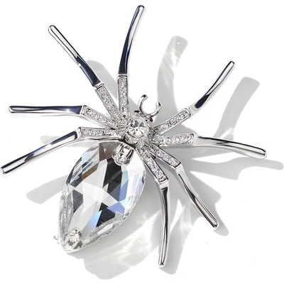 Éternelle brož Swarovski Elements Araignée pavouček B8014-1736928 Bílá/čirá
