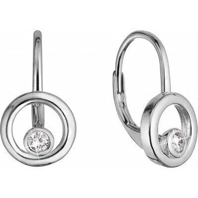 Pavona Minimalistické visací náušnice se zirkonem 11511.1 crystal