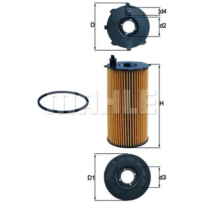 Olejový filter MAHLE ORIGINAL OX 354D (OX354D)
