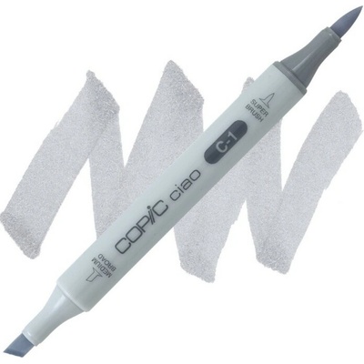 Lihová fixa COPIC Ciao oboustranná Brush & Chisel, Cool gray 1 (C1)