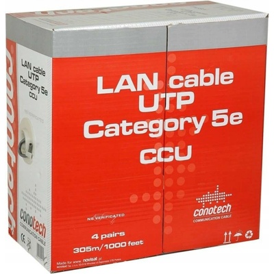 CONO-TECH 4B904 UTP, LAN CAT5e, PVC, 305m, šedý