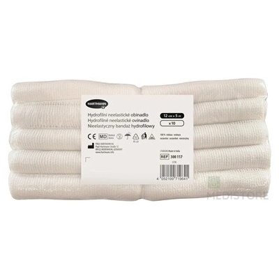 Paul Hartmann Ovínadlo hydrofilné neelastické pletené 12 cm x 5 m 10 ks