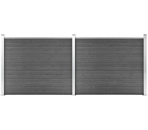 PLOT Z WPC 353X146 CM ČERNÝ – SADA