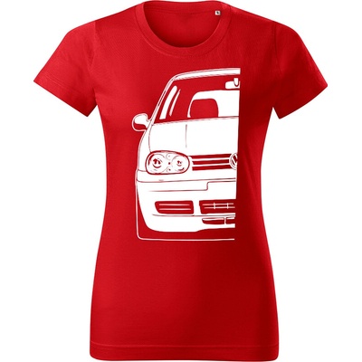 Tričko Volkswagen Golf Mk4 Half dámske tričko Trávová zelená Biela