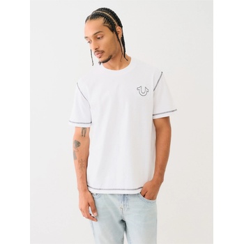 Image 1 of True Religion Тениска True Religion Men's Regular Fit Stitch T-Shirt - White