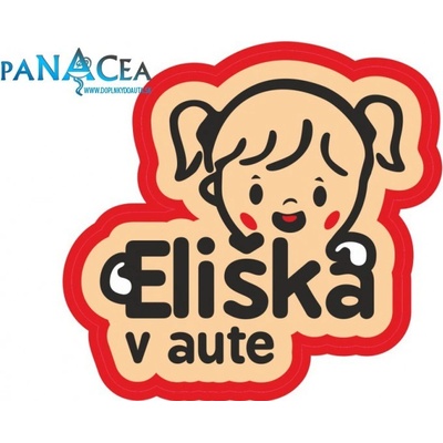 Samolepka - Eliška v aute (150x90 mm)