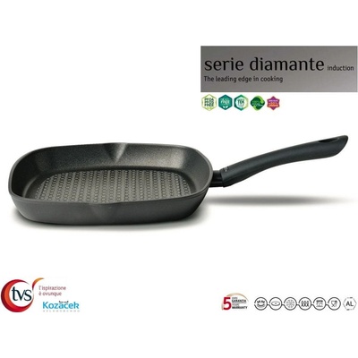 TVS Pánev grilovací nepřilnavá DIAMANTE PRO indukce 28 x 28 cm