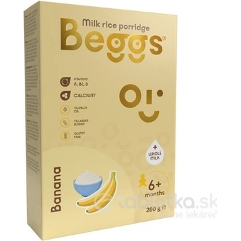 Beggs Mliečna ryžová kaša banánová 200 g