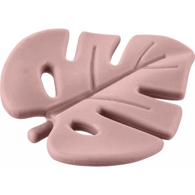 Zopa silikon kousátko Leaf Old Pink