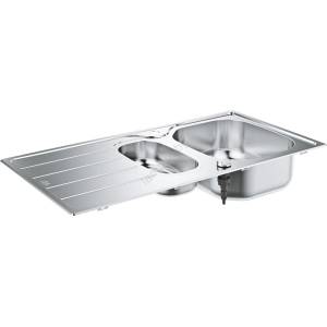 GROHE 31564sd1 - Мивка k200 965 × 500 мм от неръждаема стомана (gh0464) Мивка за вграждане