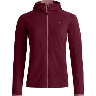 Ortovox Дамско вълнено яке Ortovox Women's Fleece Light Grid Hoody Fleece jacket - Red Malbec - размер XL (105-7299-0315)