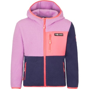 TROLLKIDS Детско поларено яке Trollkids Kid's Aurlandsfjord Jacket Fleece jacket - Light Violet / Deep Violet / Coral Pink - размер 176 (EU) (703-3292-0720)