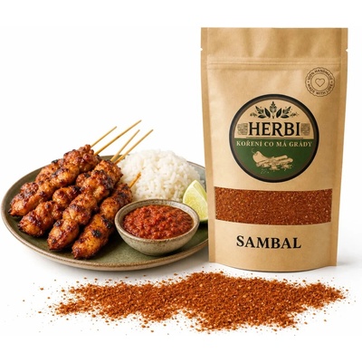 Herbi Sambal pikantná ázijská zmes pre milovníkov chilli 50 g