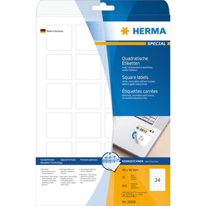 HERMA етикет сваляем 40 x 40 мм, 600 бр (10108)