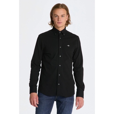 Gant košeľa reg jersey pique shirt čierna