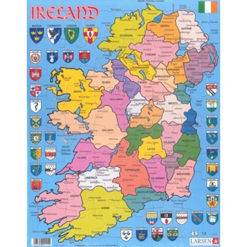LARSEN Politická mapa Severného Írska 48 dielov