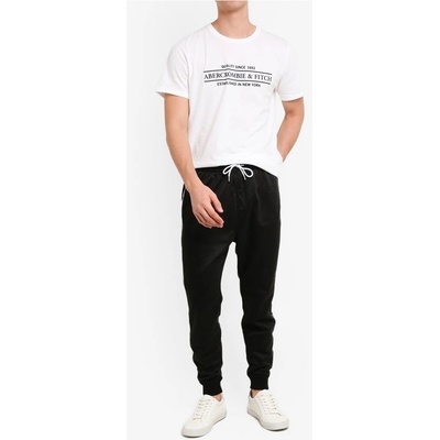 Abercrombie & Fitch pánské tričko logo print bílé