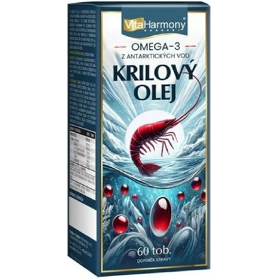 VitaHarmony Krilový olej 1200 mg Omega 3 60 tobolek